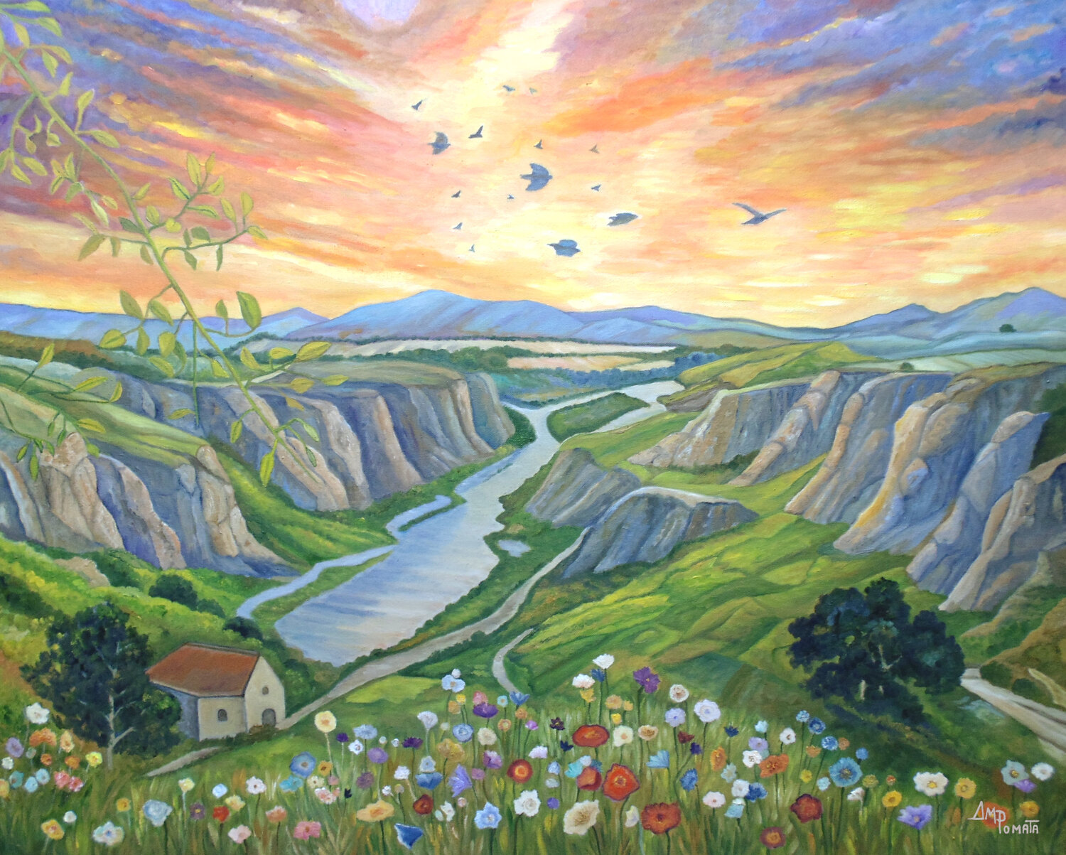 Rebirth Of The Light Angeles M. Pomata Original painting for sale