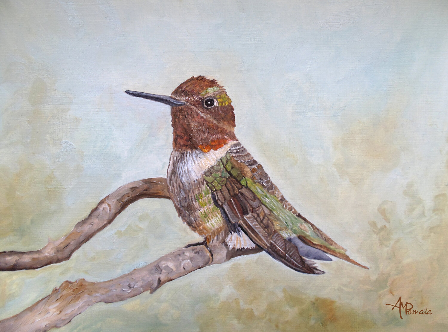 Held In Calm Angeles M. Pomata Original painting for sale