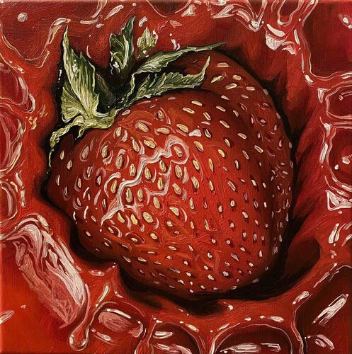 Strawberry by Elena Dmitrenko, Painting for Sale on Select