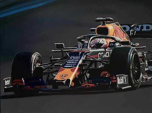 Max Verstappen  Formula 1 winner 2022 by Elena Dmitrenko, Painting for Sale on Select
