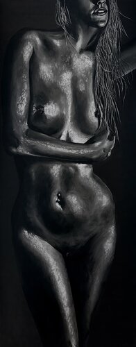 Silver shining ( Nu / nude) by Elena Dmitrenko, Painting for Sale on Select