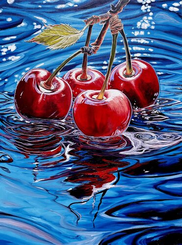 Cherry's Time by Elena Dmitrenko, Painting for Sale on Select