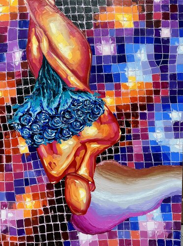 Universe in puzzles by Elena Dmitrenko, Painting for Sale on Select