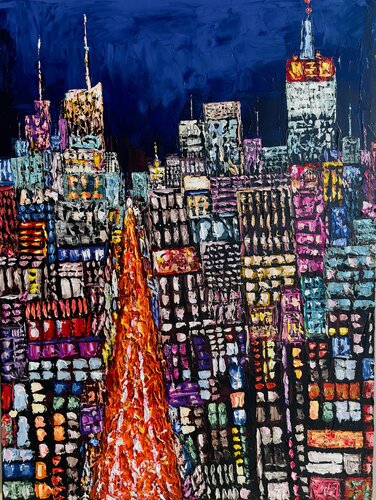 New York, New York! by Elena Dmitrenko, Painting for Sale on Select