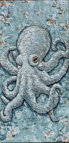Golden Eye ( octopus) by Elena Dmitrenko, Painting for Sale on Select