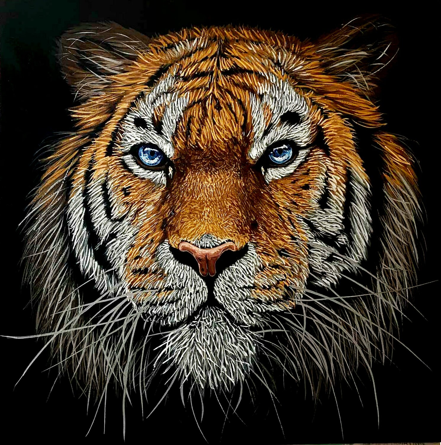 Tiger Elena Dmitrenko Original painting for sale