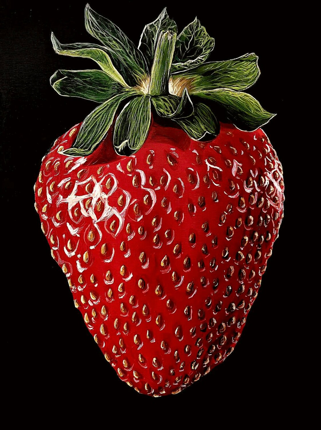 Strawberry Elena Dmitrenko Original painting for sale