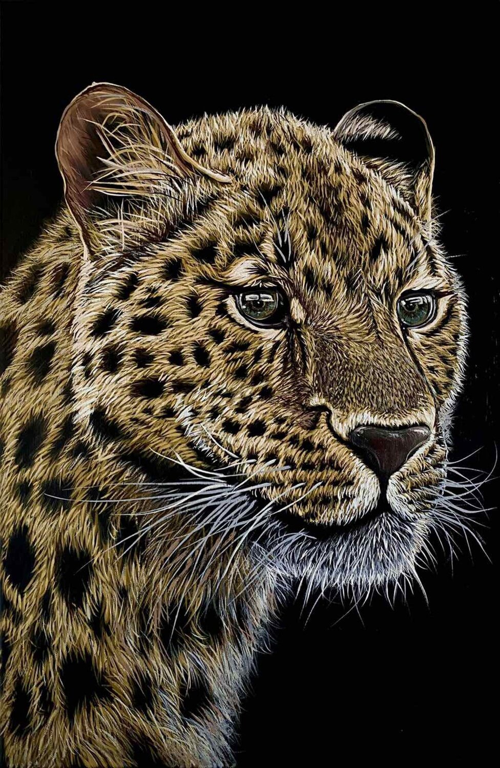 Leopard Elena Dmitrenko Original painting for sale