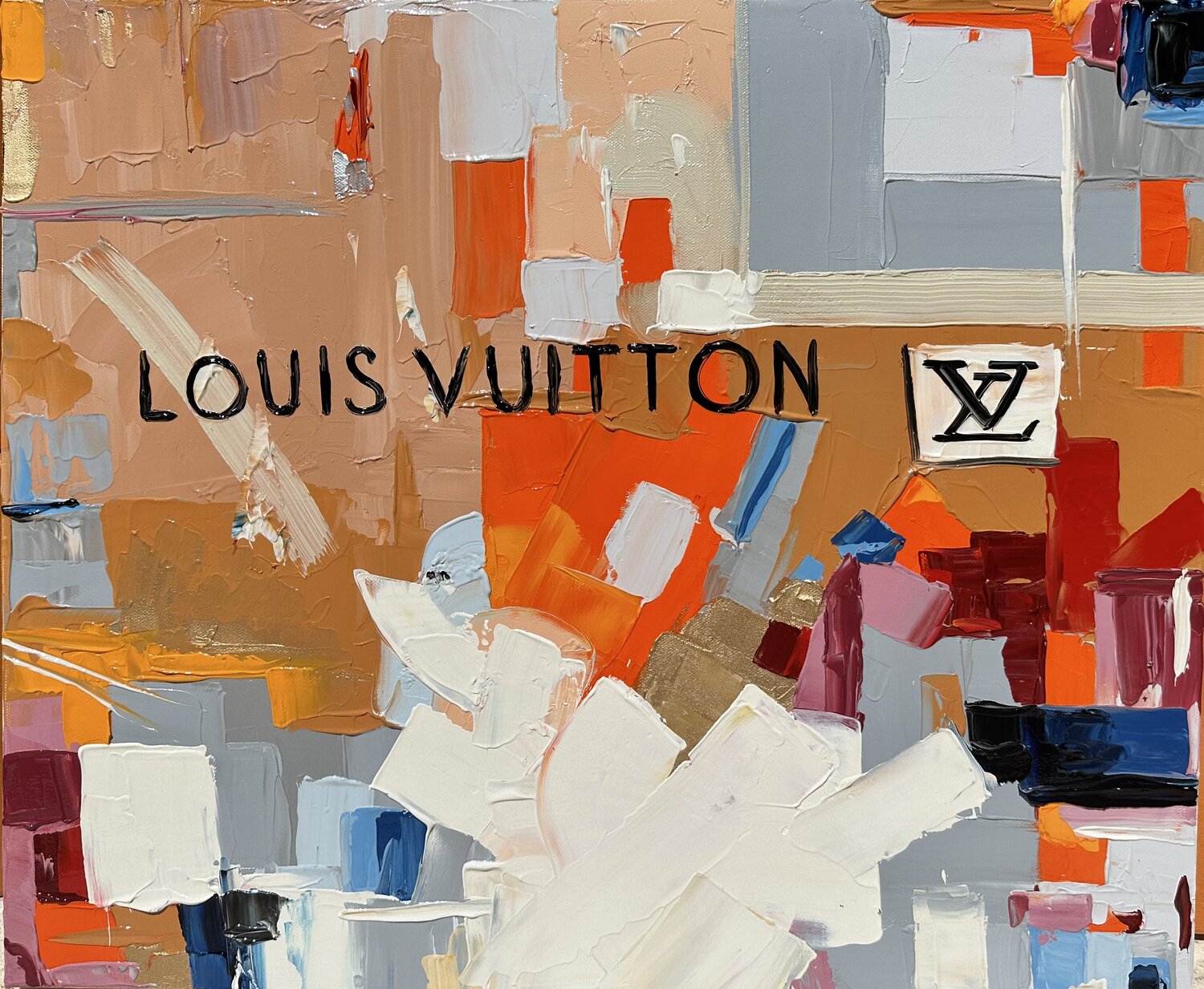 Loui Vuitton Abstraction Elena Dmitrenko Original painting for sale