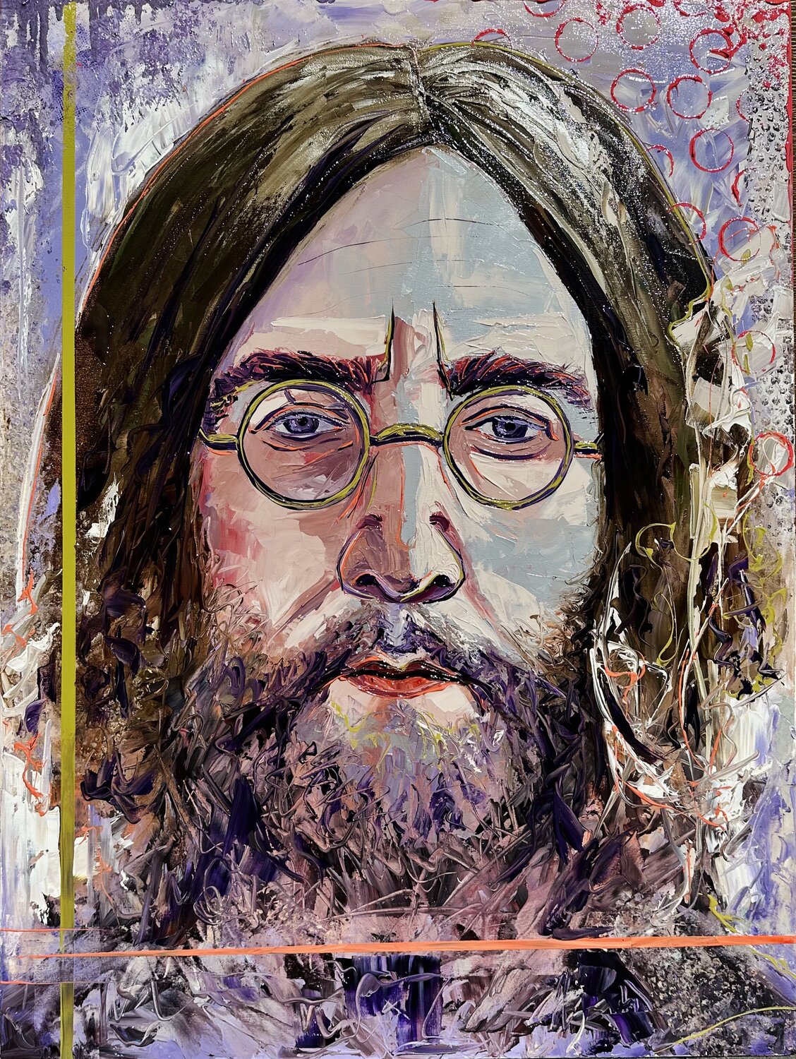 “Lennon…John Lennon” - portrait Pop Art Elena Dmitrenko Original painting for sale