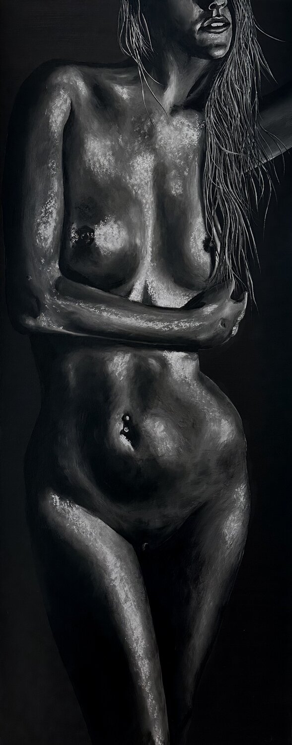 Silver shining ( Nu / nude) Elena Dmitrenko Original painting for sale