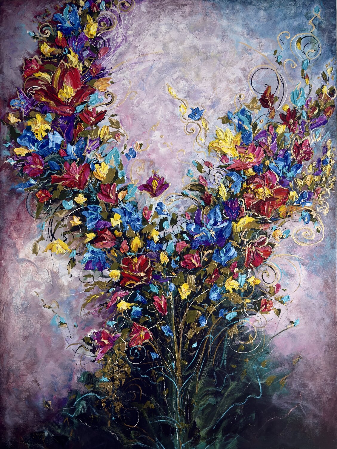 Elegance - Magic Garden Collection Elena Dmitrenko Original painting for sale