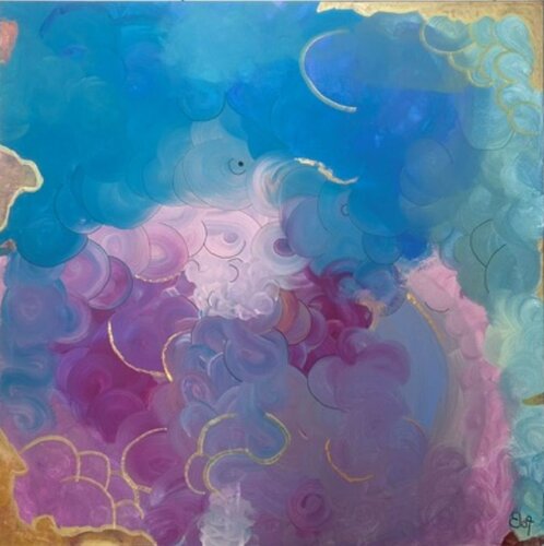 Derrière les nuages by EloA A, Painting for Sale on Select