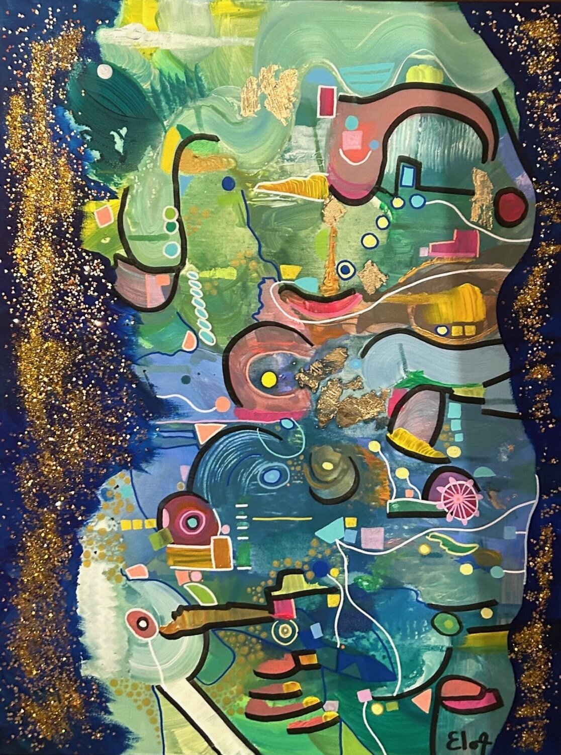Les étoiles Elo A Original painting for sale