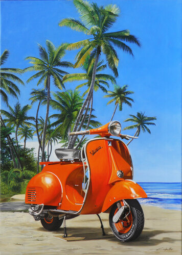 sotto le palme by Francesco Capello, Painting for Sale on Select