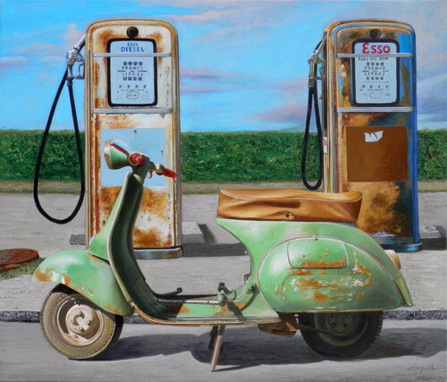 Oltre la siepe by Francesco Capello, Painting for Sale on Select