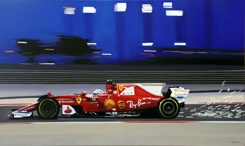 Ferrari SF70H FI 2017 by Francesco Capello, Painting for Sale on Select