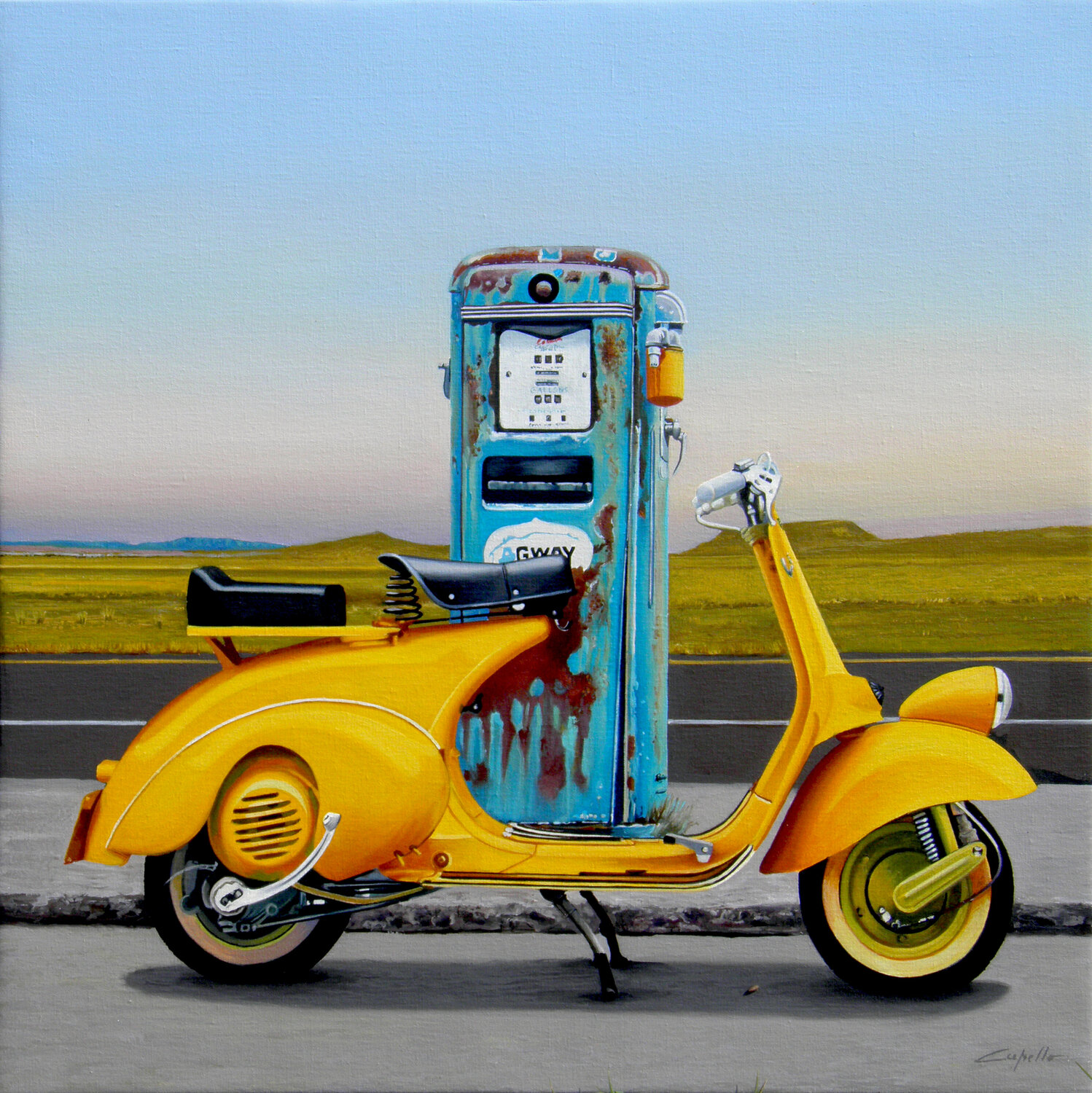 Rifornimento? Francesco Capello Original painting for sale
