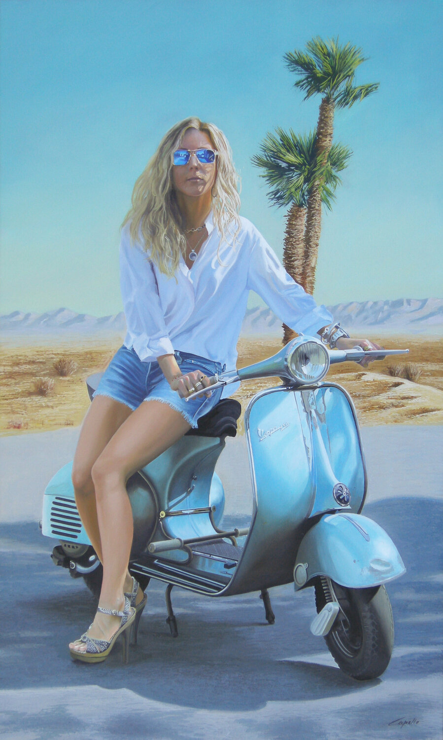 Azzurro Francesco Capello Original painting for sale