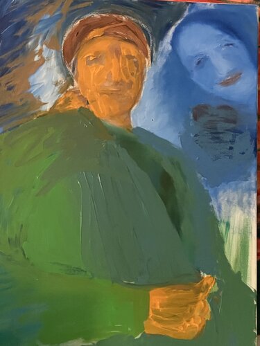 Der Maler träumt von seiner Muse by Elisabeth Pein, Painting for Sale on Select