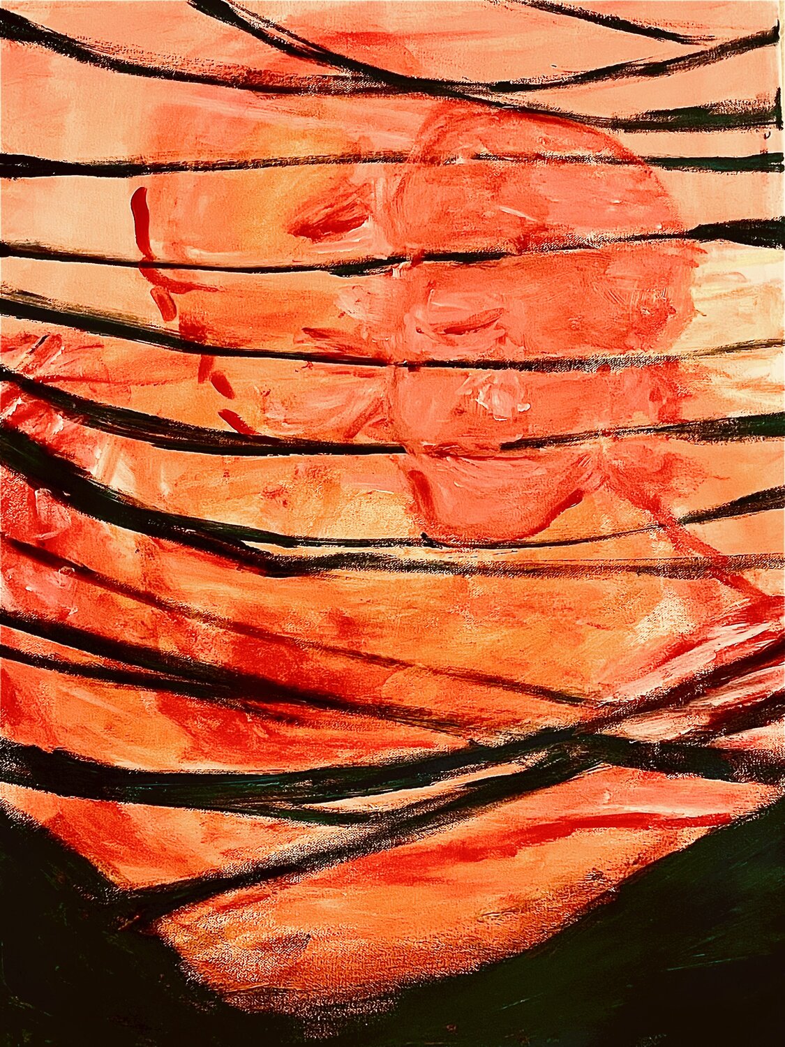 Im Schatten des Karma wächst die Liebe Elisabeth Pein Original painting for sale