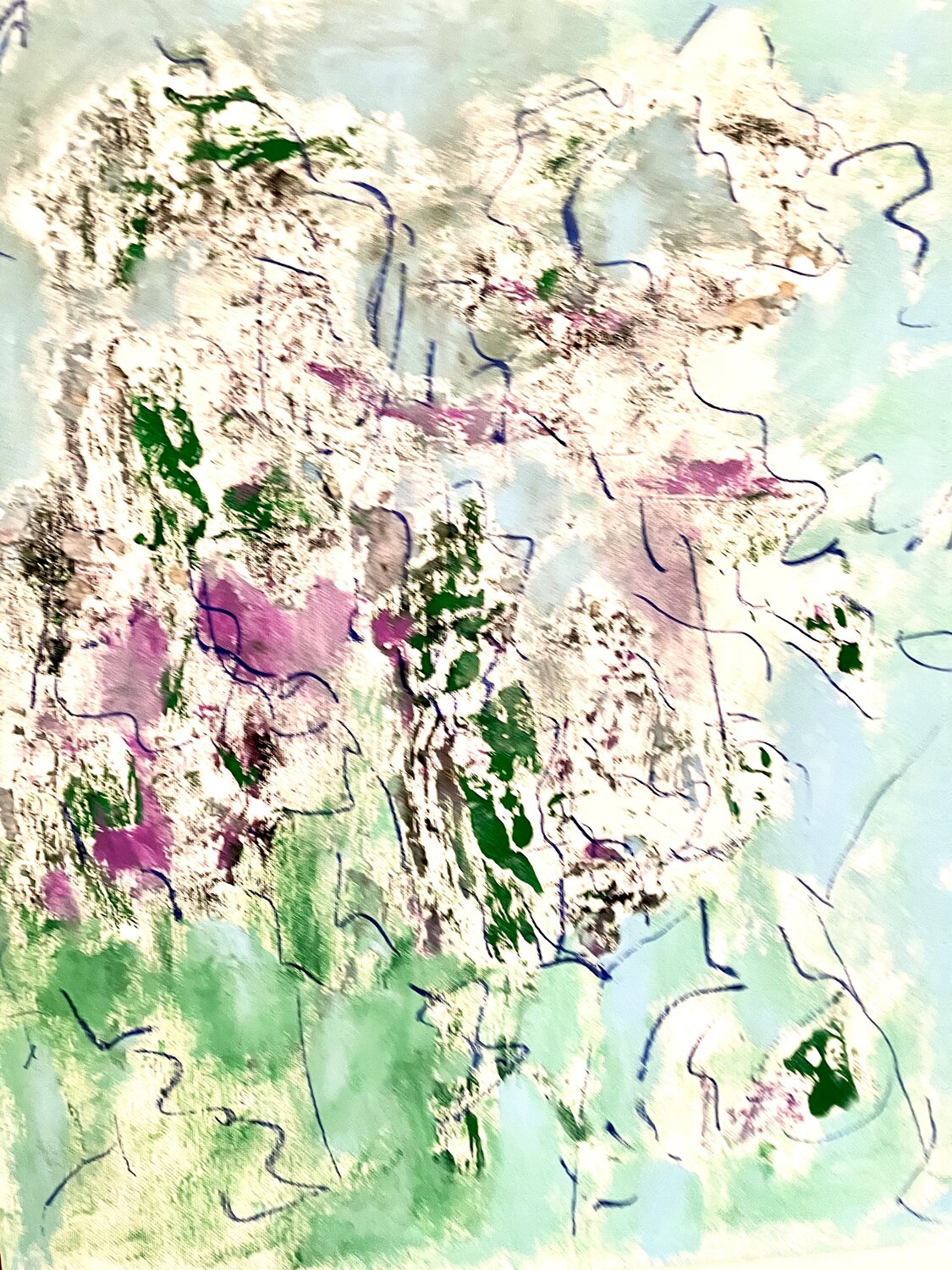 Da wo unserer Beiden Bette war.. nach Walther von der Vigelweide „Unter den Linden“ Elisabeth Pein Original painting for sale