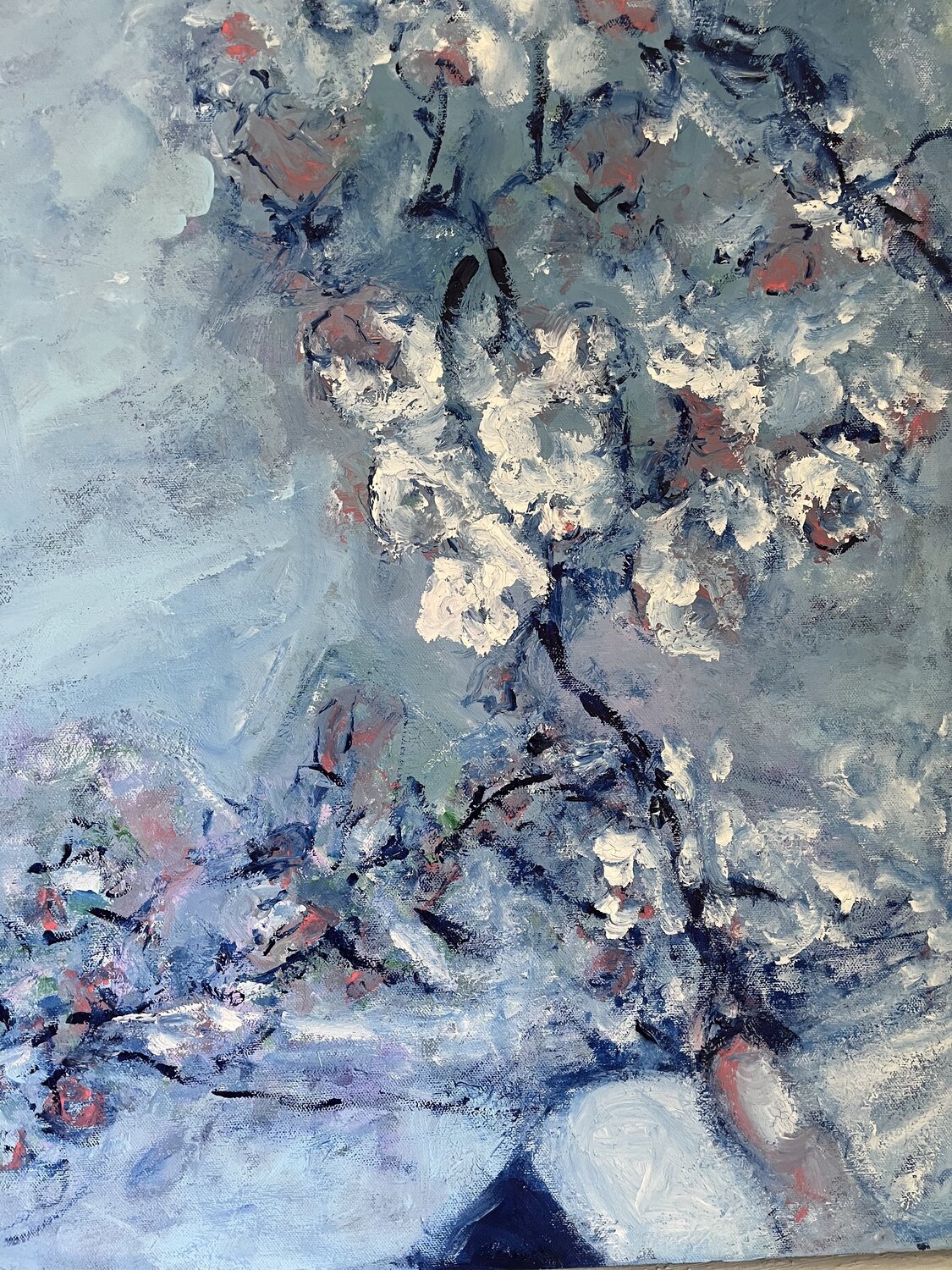 Du hast mir zum Geburtstag einen Kirschblütenzweig geschenkt Elisabeth Pein Original painting for sale
