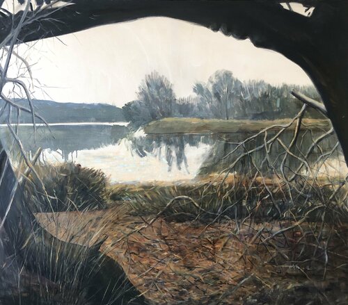 Framed by trees by Valeriya Tarasenko, Painting for Sale on Select