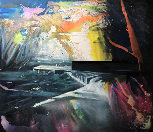 Breakwater by Valeriya Tarasenko, Painting for Sale on Select