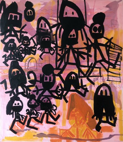 All in masks Lera! by Valeriya Tarasenko, Painting for Sale on Select