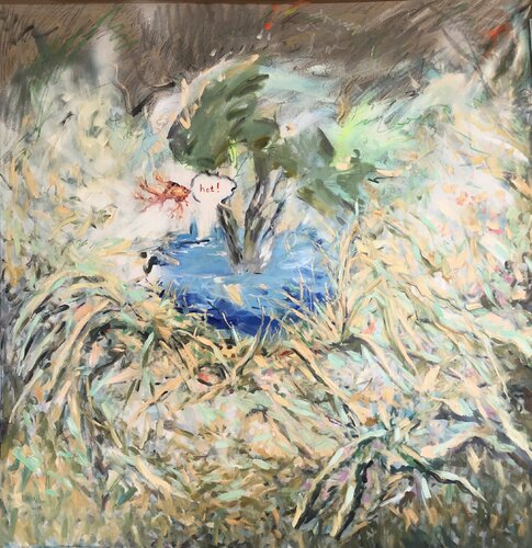 Olive tree in pool by Valeriya Tarasenko, Painting for Sale on Select