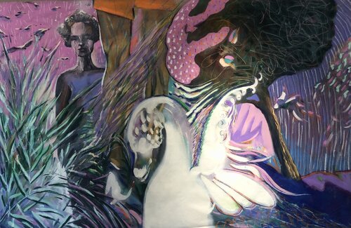 Female swans by Valeriya Tarasenko, Painting for Sale on Select