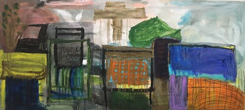 Piedmons table and cross by Valeriya Tarasenko, Painting for Sale on Select