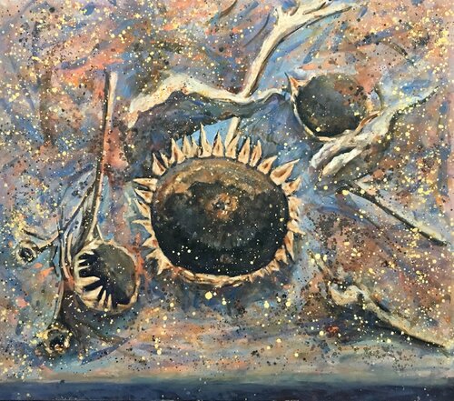 3 sunflowers by Valeriya Tarasenko, Painting for Sale on Select