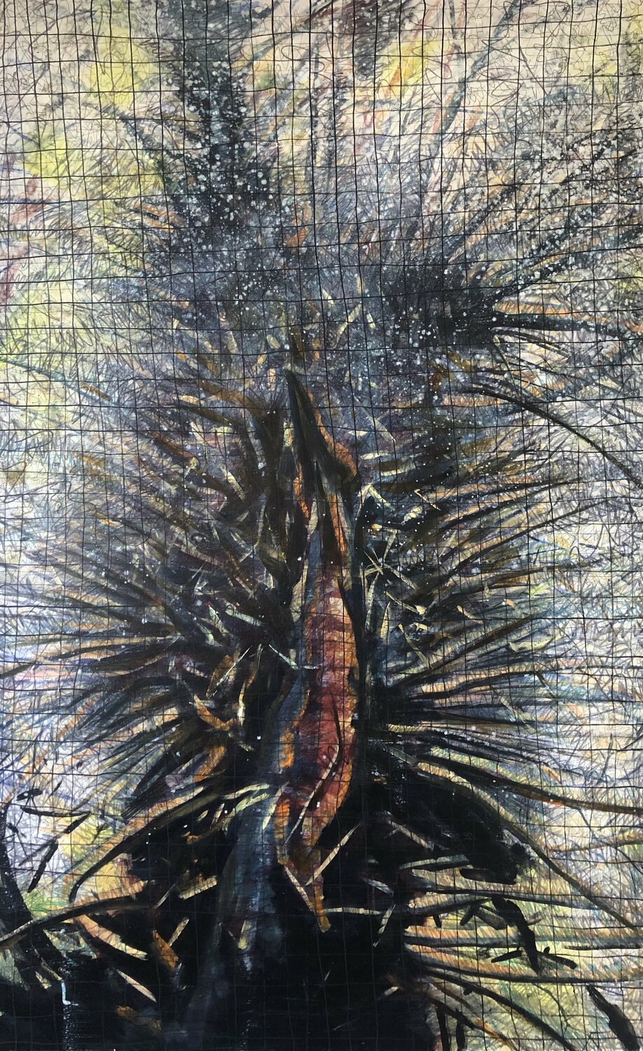 Acacia bush Valeriya Tarasenko Original painting for sale