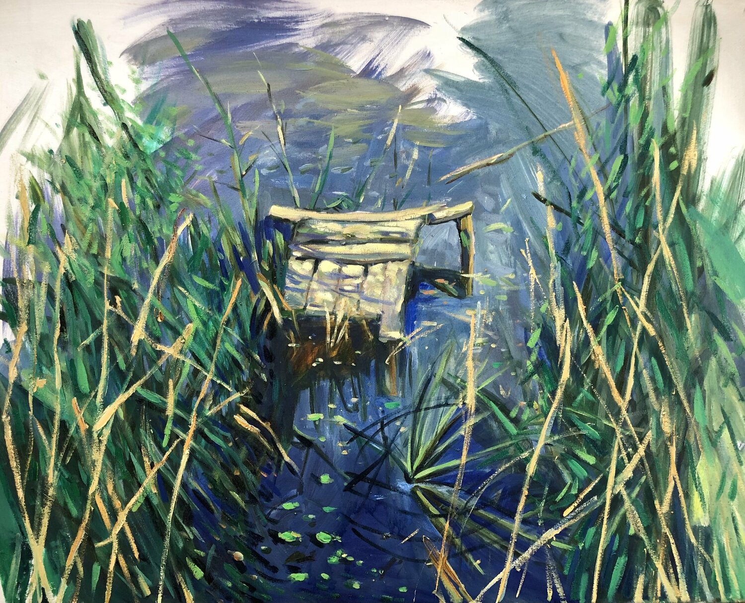 Fishing spot Valeriya Tarasenko Original painting for sale