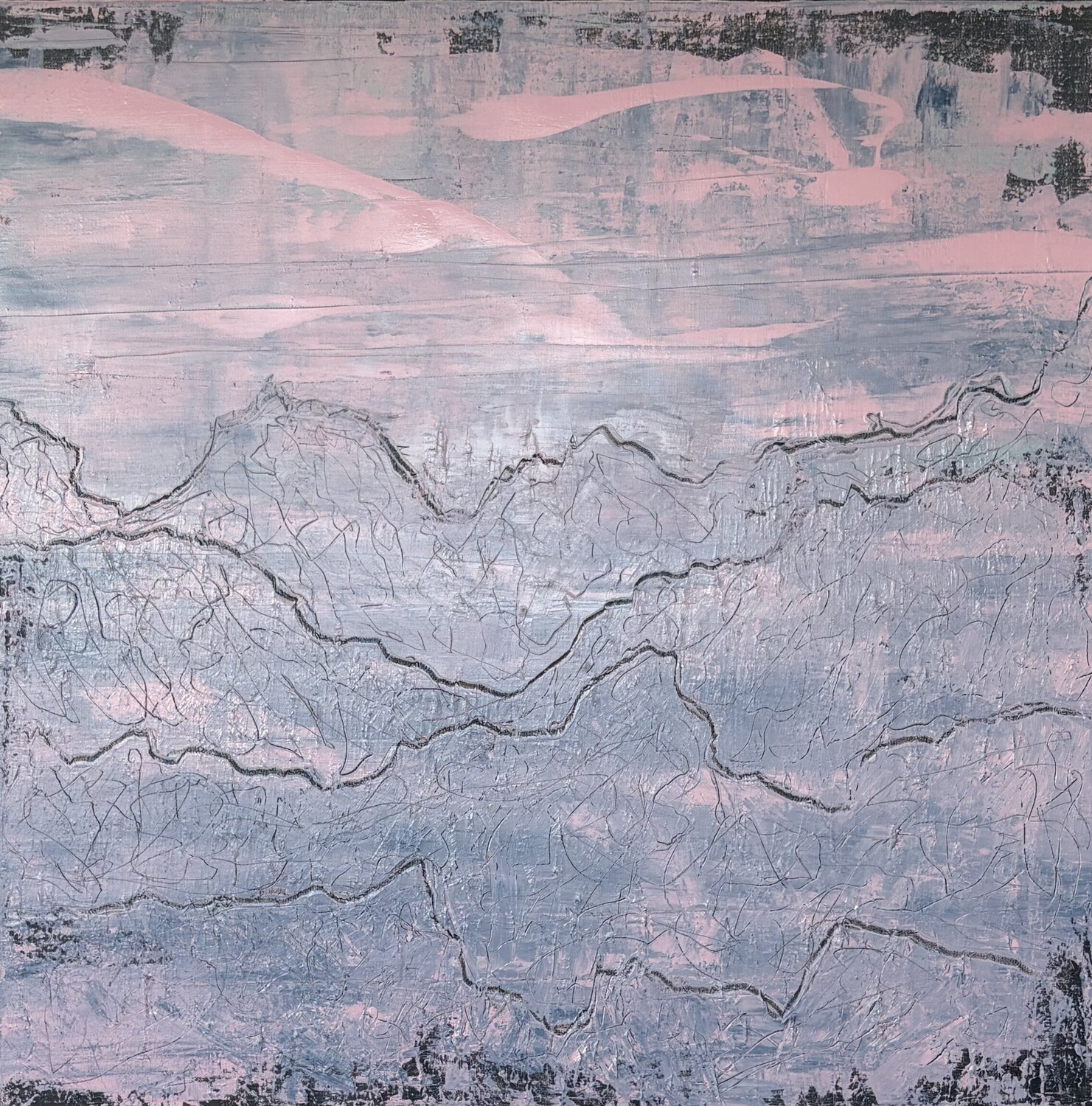 Hushed Peaks Jens Fölting Original painting for sale