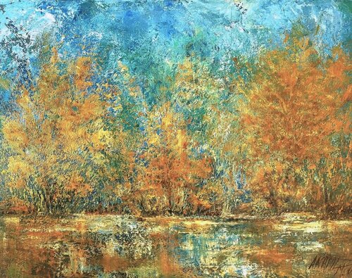 Dream Forest "oil on canvas" My contemporary series by Anahid Minatsaghanian, Painting for Sale on Select