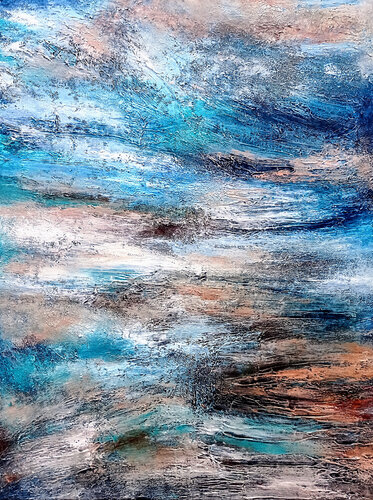 Into The Blue by Alexandra Petropoulou, Painting for Sale on Select