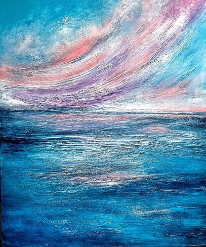Dreamy Ocean by Alexandra Petropoulou, Painting for Sale on Select