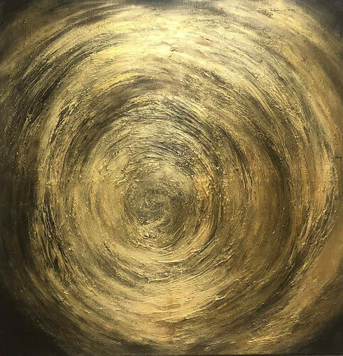 Luminous Round by Alexandra Petropoulou, Painting for Sale on Select