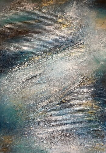 Celestial Tide by Alexandra Petropoulou, Painting for Sale on Select
