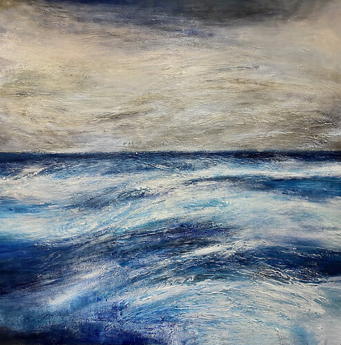 Surging Tides by Alexandra Petropoulou, Painting for Sale on Select