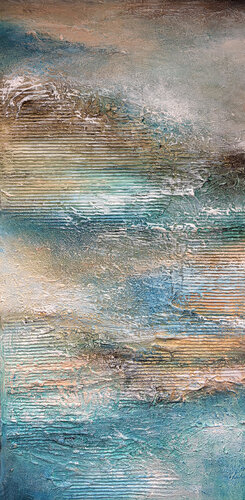 Sedimentary Rhythms by Alexandra Petropoulou, Painting for Sale on Select