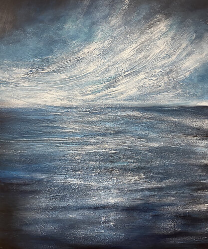 Oceanic Pulsation by Alexandra Petropoulou, Painting for Sale on Select