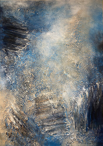 Oceanic Resonance by Alexandra Petropoulou, Painting for Sale on Select