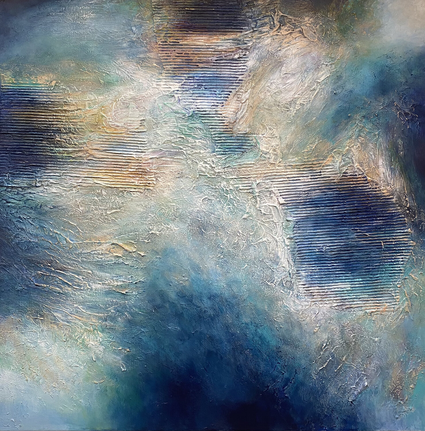 Oceanic Rhythms Alexandra Petropoulou Original painting for sale