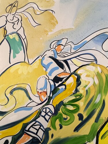 Bigoudénes près de la mer by Daniel PAUGAM, Painting for Sale on Select