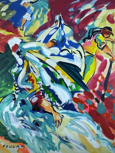 Bigoudens au bord de la mer by Daniel PAUGAM, Painting for Sale on Select