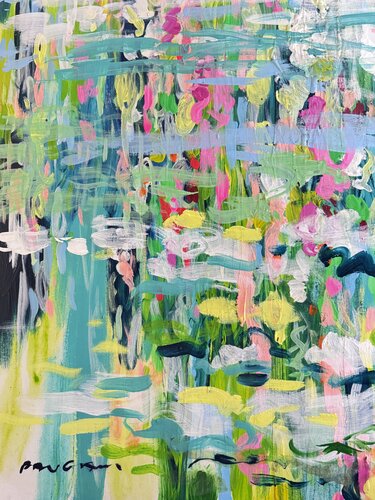 Les nénuphars jaunes by Daniel PAUGAM, Painting for Sale on Select